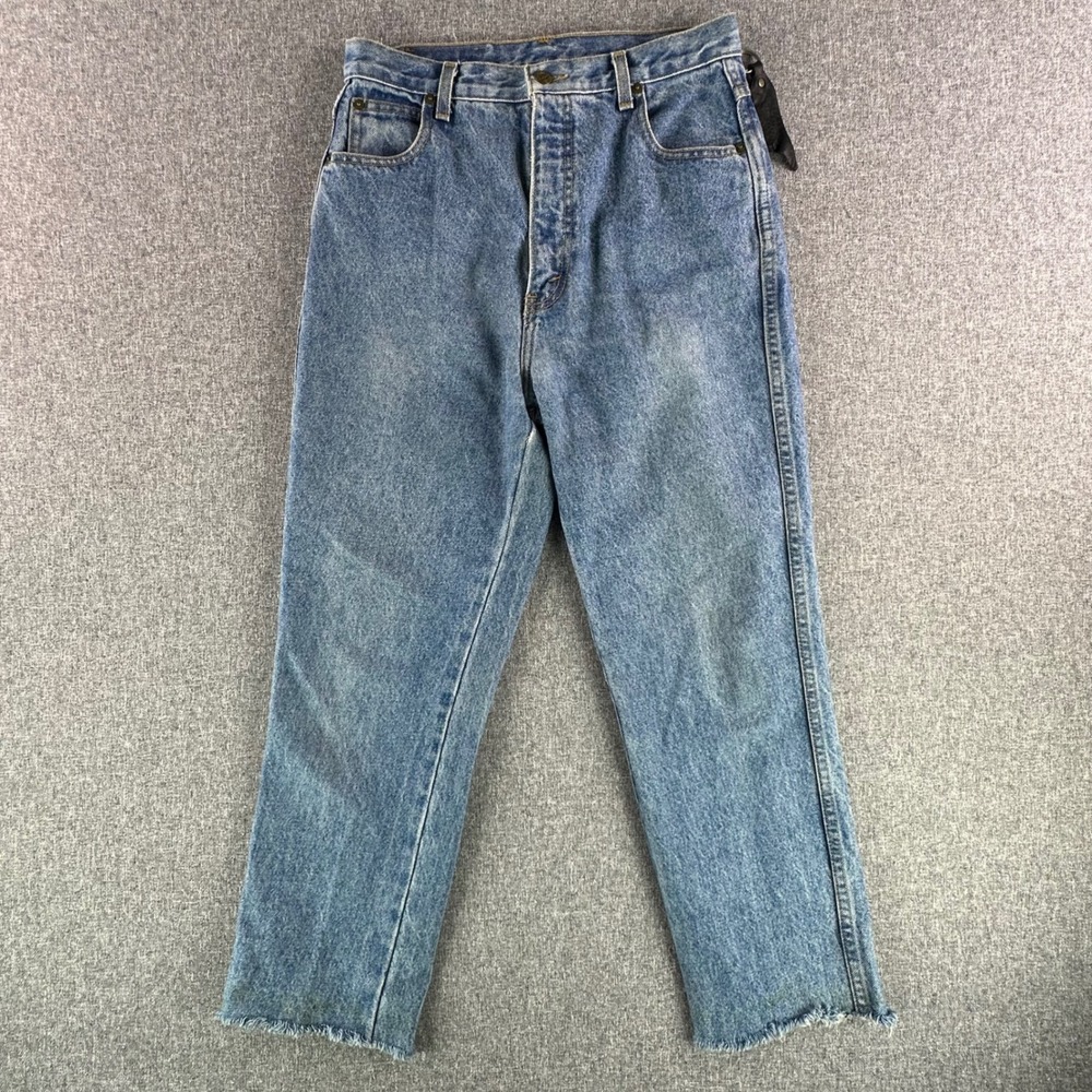 Boulet Jeans Women 32 JEA060 Blue High Rise Raw Hem Straight Denim Canada